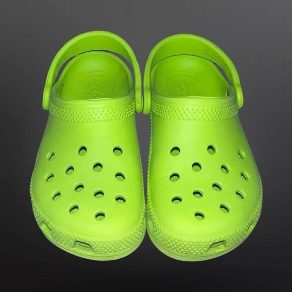 Toddler CROCS Classic Clog Neon Green Size C 12 - Picture 2 of 5